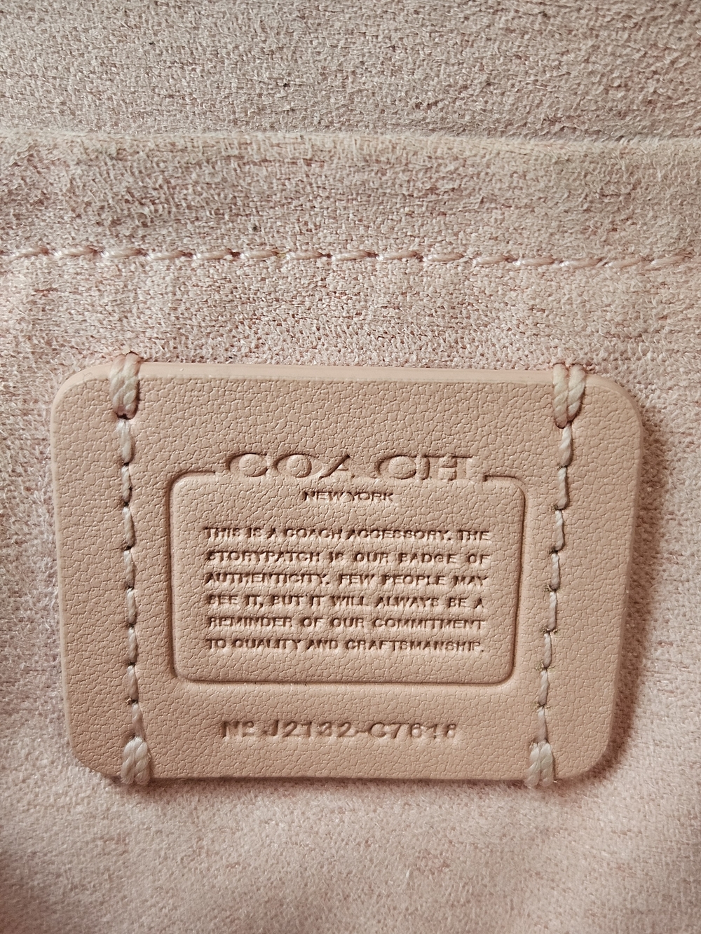 Coach Foldover Belt Bag Crossbody Shell Pink Sig Brown Snake Embossed C7618 - Picture 5 of 9